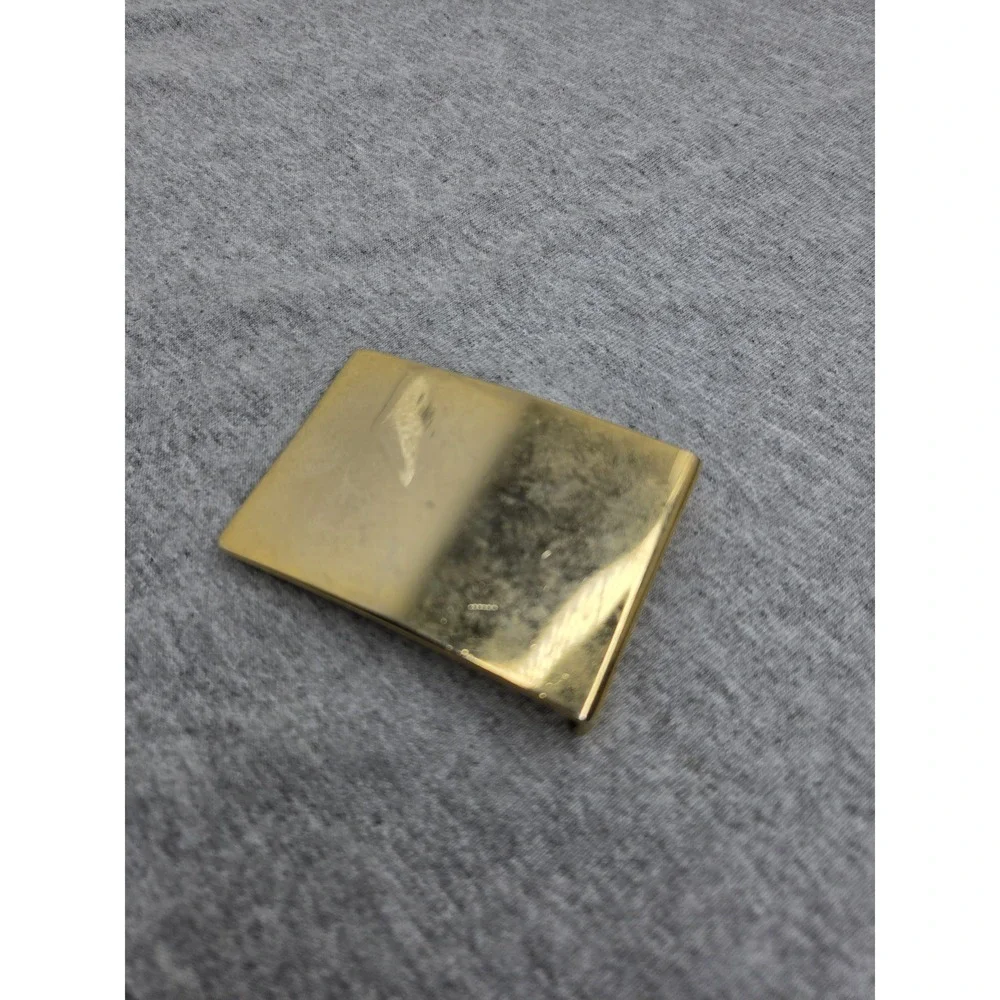 Vintage Officers Equipment Solid Brass Plated Belt Buckle Plain